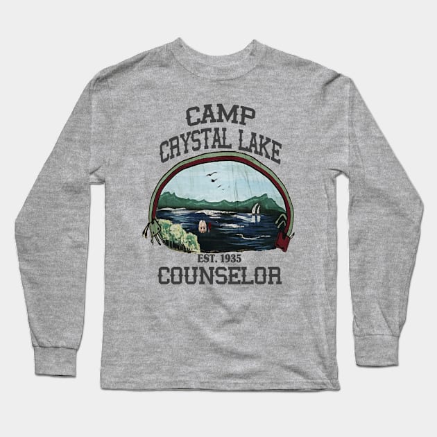 Camp Crystal Lake Counselor Long Sleeve T-Shirt by CreatingChaos